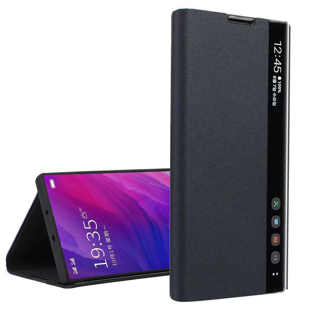 Smart Window Wake/Sleep Function Leather Hold Case For Galaxy Note 20 Ultra