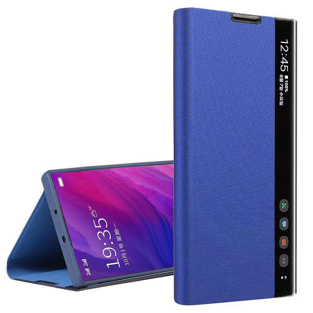 Smart Window Wake/Sleep Function Leather Hold Case For Galaxy Note 20 Ultra