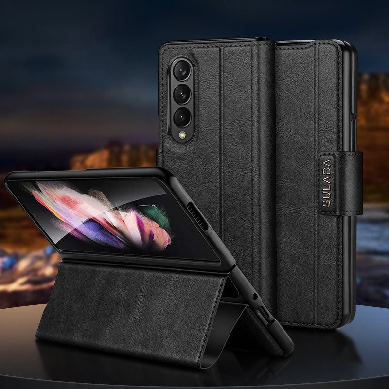 Magnetic Buckle Stand Folding Leather Case For Samsung Galaxy Fold5/4/3 - imhave