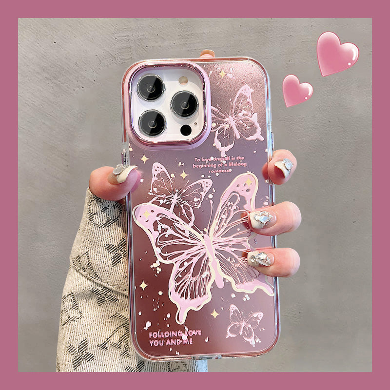Electroplating Oil Painting Butterfly iPhone Case