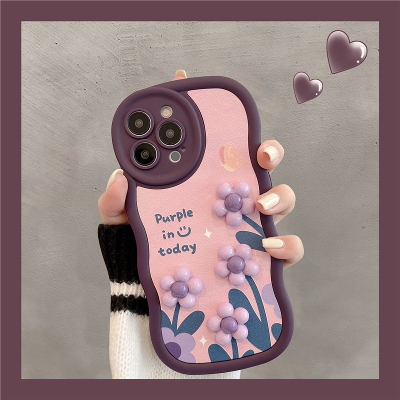 Internet Celebrity Explosion Three-dimensional Flower iPhone Case