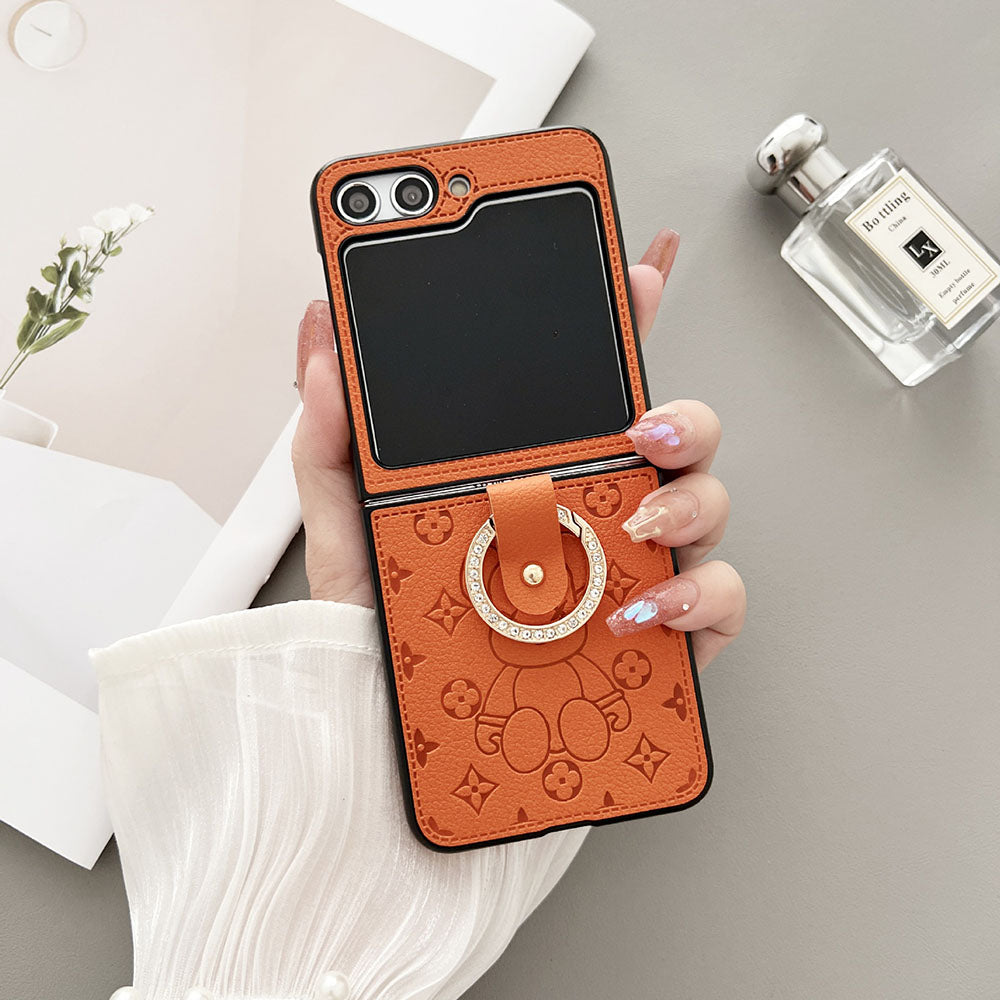 Cartoon Violent Bear For Samsung Galaxy Z Flip3/4/5 Case
