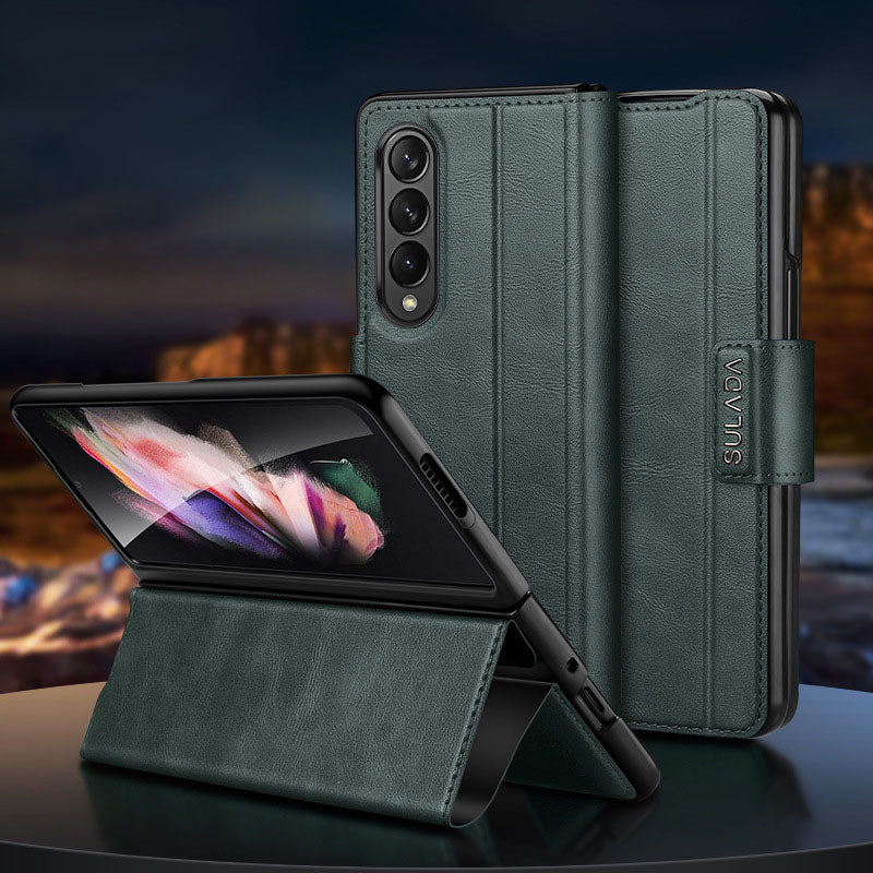 Magnetic Buckle Stand Folding Leather Case For Samsung Galaxy Fold5/4/3 - imhave