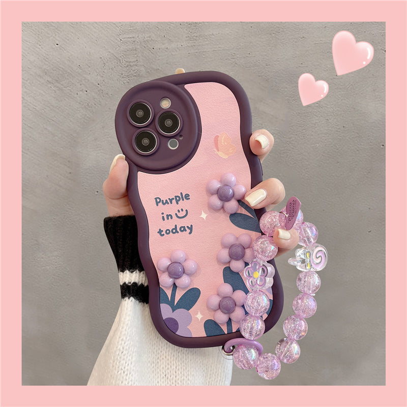 Internet Celebrity Explosion Three-dimensional Flower iPhone Case