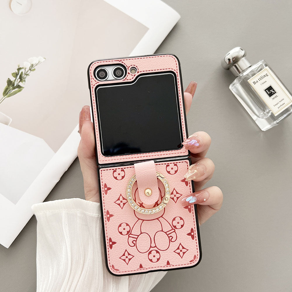 Cartoon Violent Bear For Samsung Galaxy Z Flip3/4/5 Case