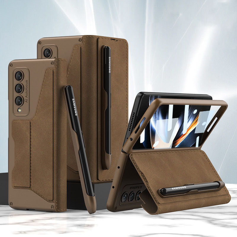 Business Armor Shell-membrane Integration For Samsung Galaxy Z Fold4 Case