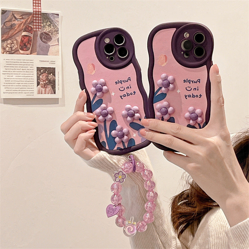 Internet Celebrity Explosion Three-dimensional Flower iPhone Case