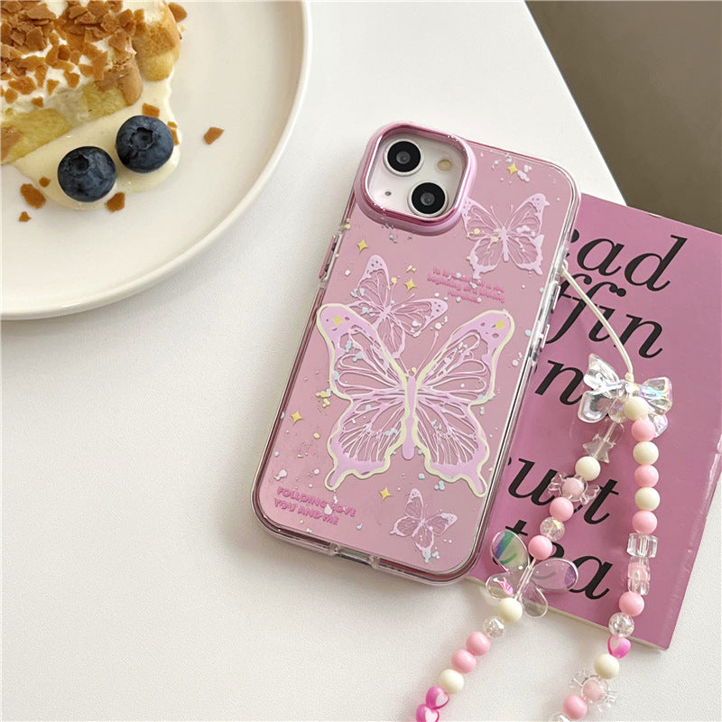 Electroplating Oil Painting Butterfly iPhone Case