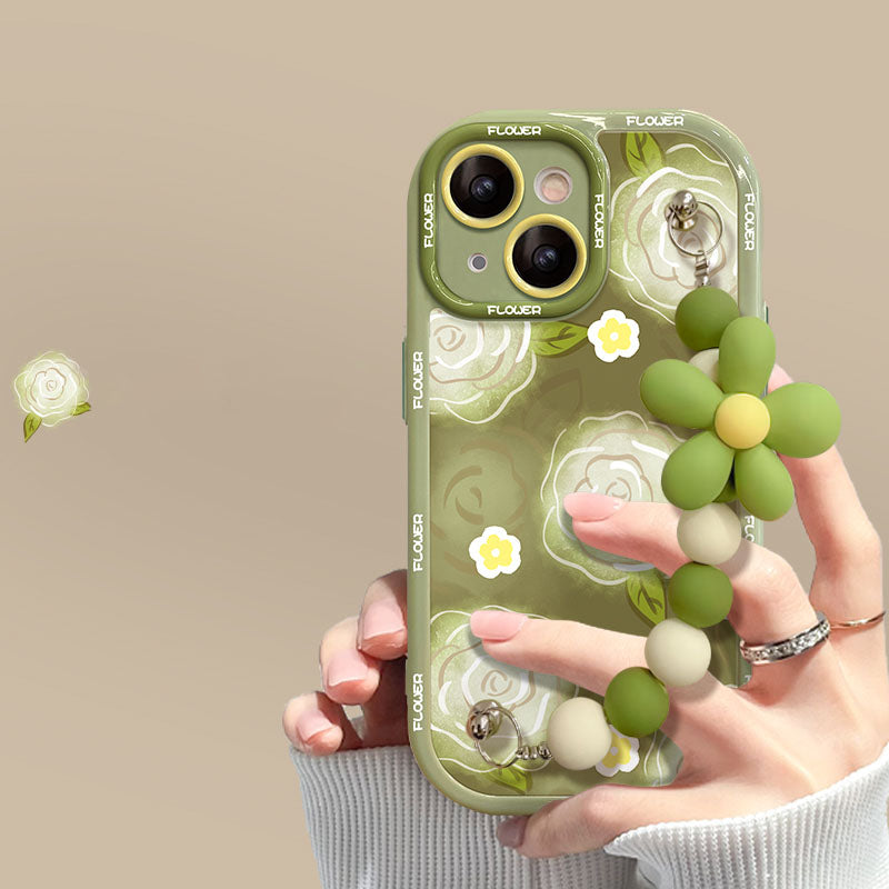 New Green Rose Bracelet iPhone Case