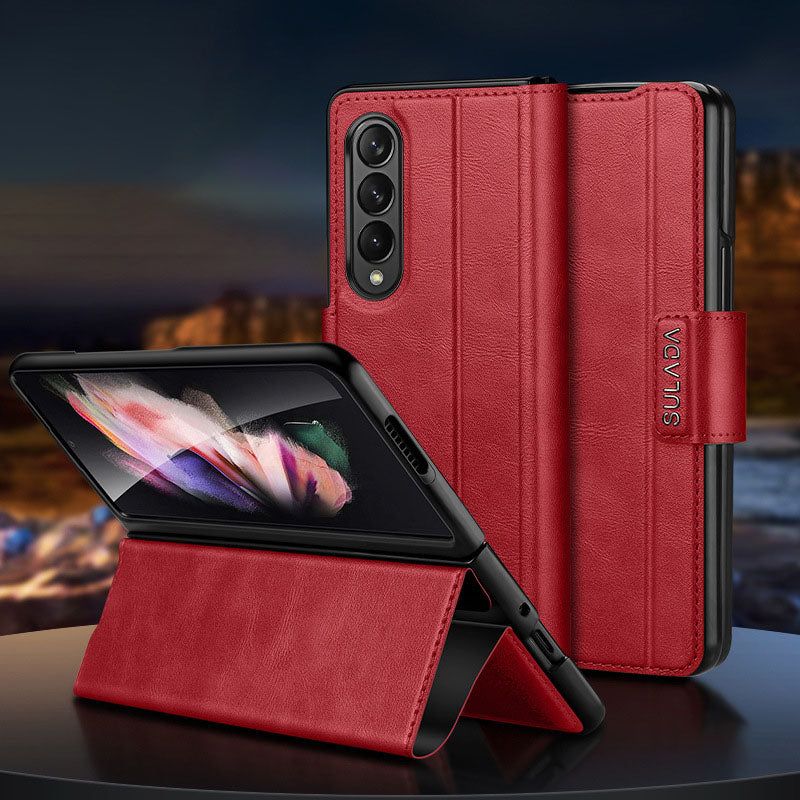 Magnetic Buckle Stand Folding Leather Case For Samsung Galaxy Fold5/4/3 - imhave