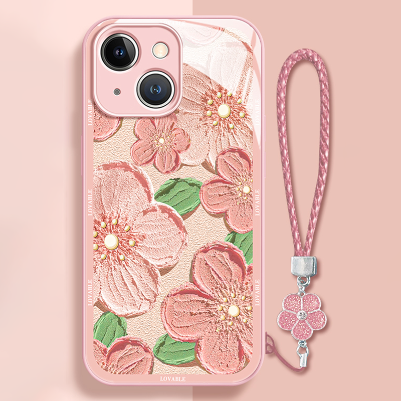 New Oil Painting Peach Blossom iPhone Case