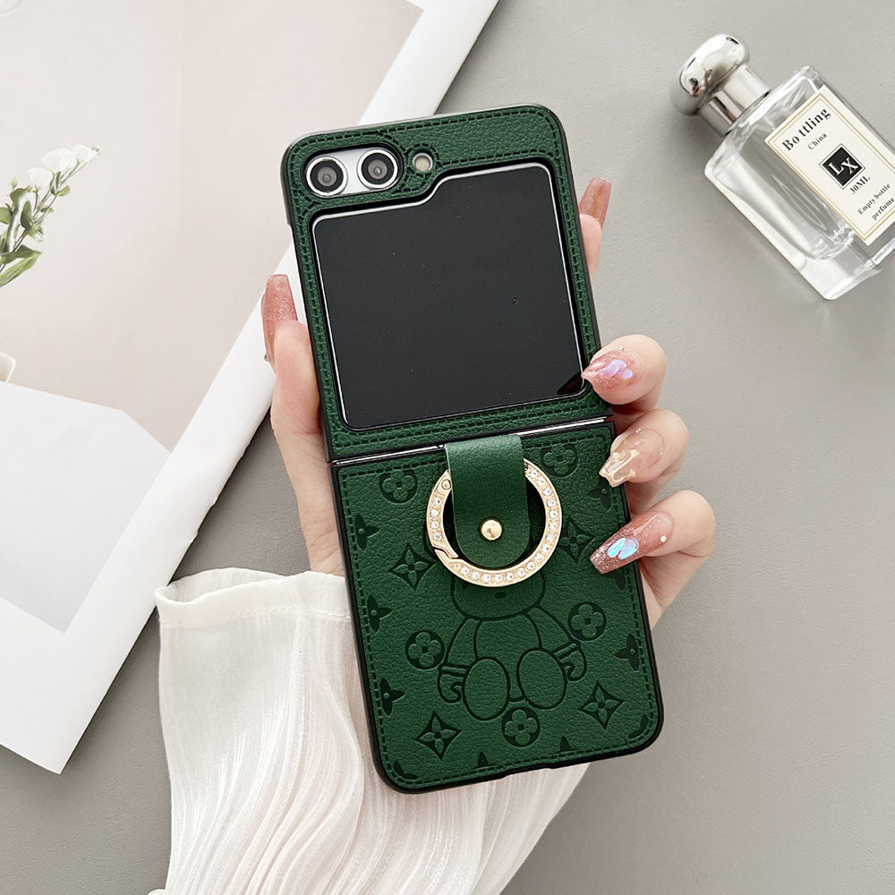 Cartoon Violent Bear For Samsung Galaxy Z Flip3/4/5 Case