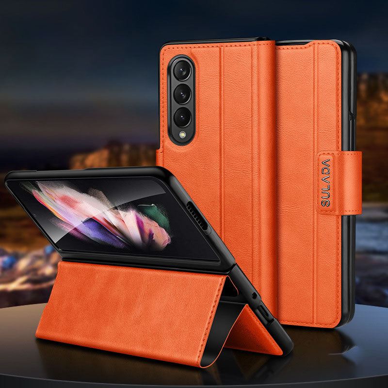 Magnetic Buckle Stand Folding Leather Case For Samsung Galaxy Fold5/4/3 - imhave