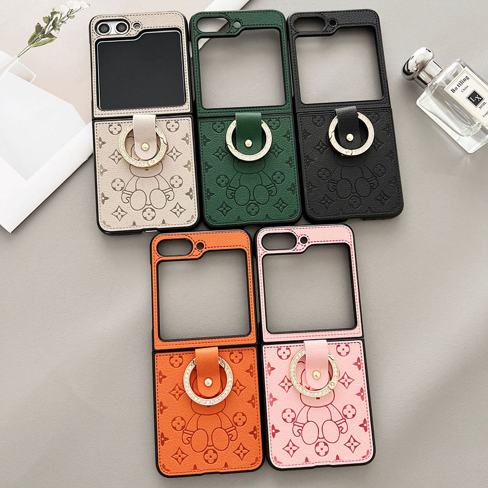 Cartoon Violent Bear For Samsung Galaxy Z Flip3/4/5 Case