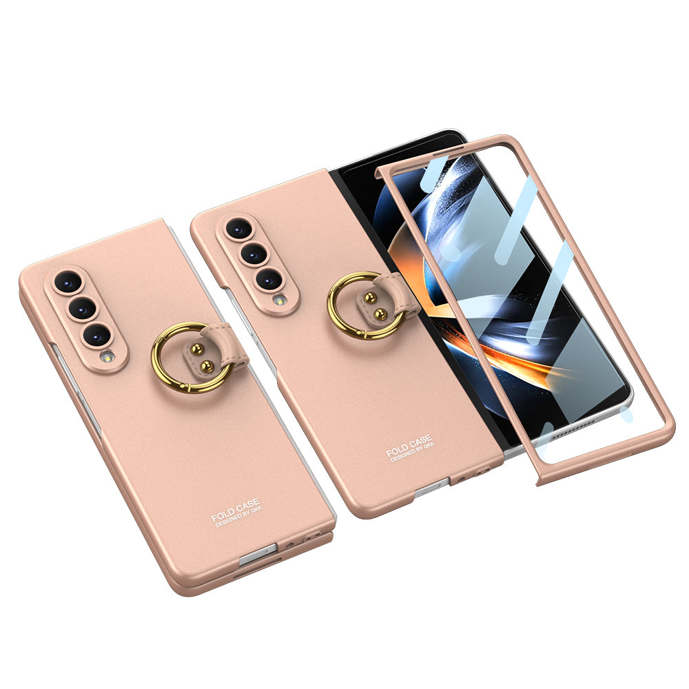 Ultra-thin Ring Holder Tempered Film Cover for Galaxy Z Fold4
