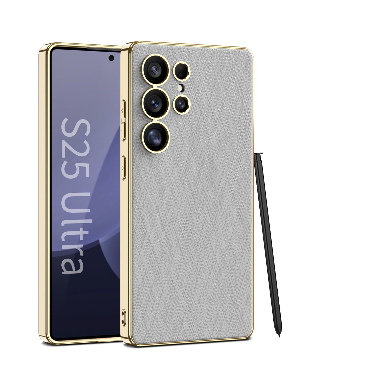 Plaiting Brocade Leather Case for Galaxy S23 Ultra