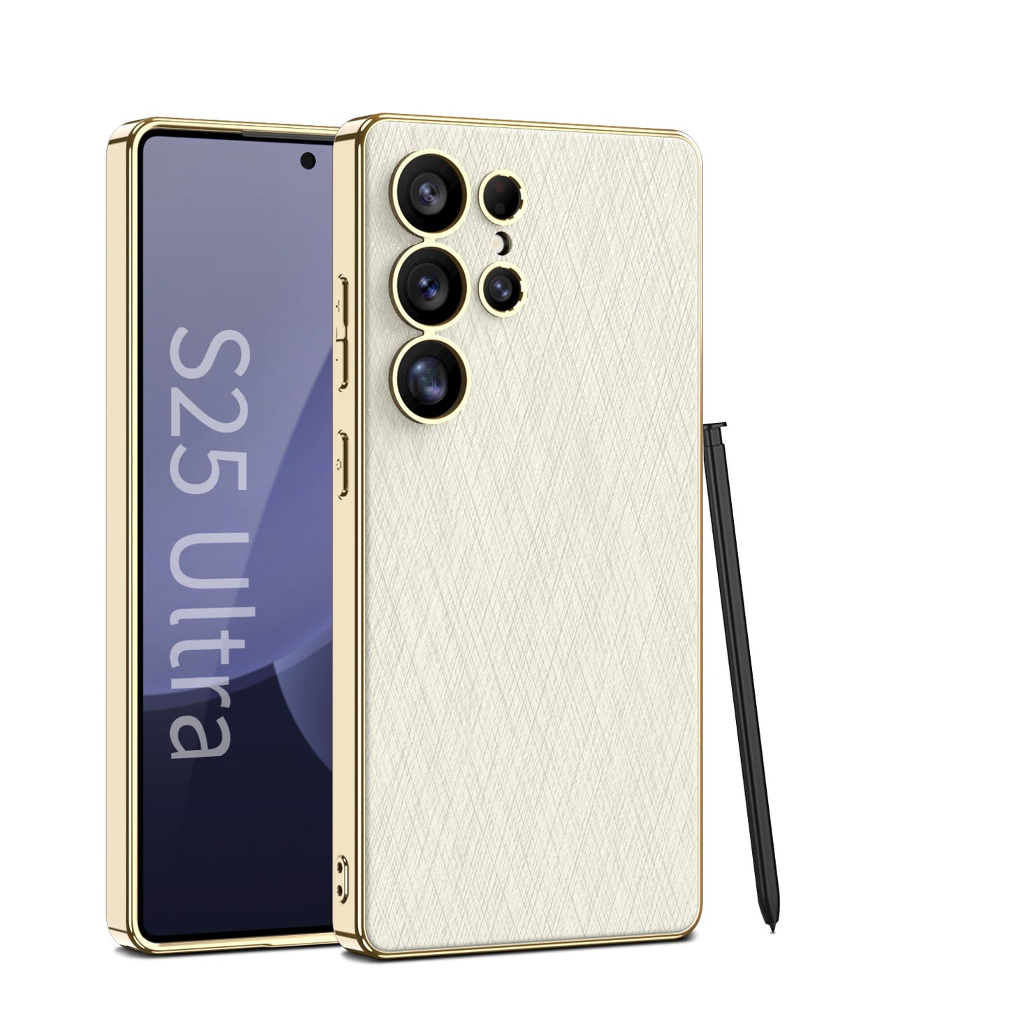Plaiting Brocade Leather Case for Galaxy S23 Ultra