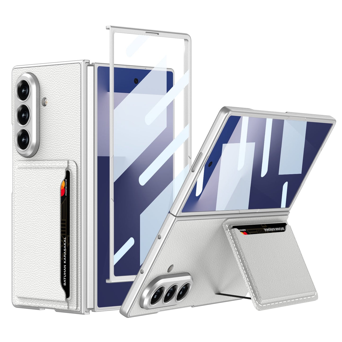 Card Bag Holder Tempered Film Integrated Leather Case for Galaxy Z Fold7