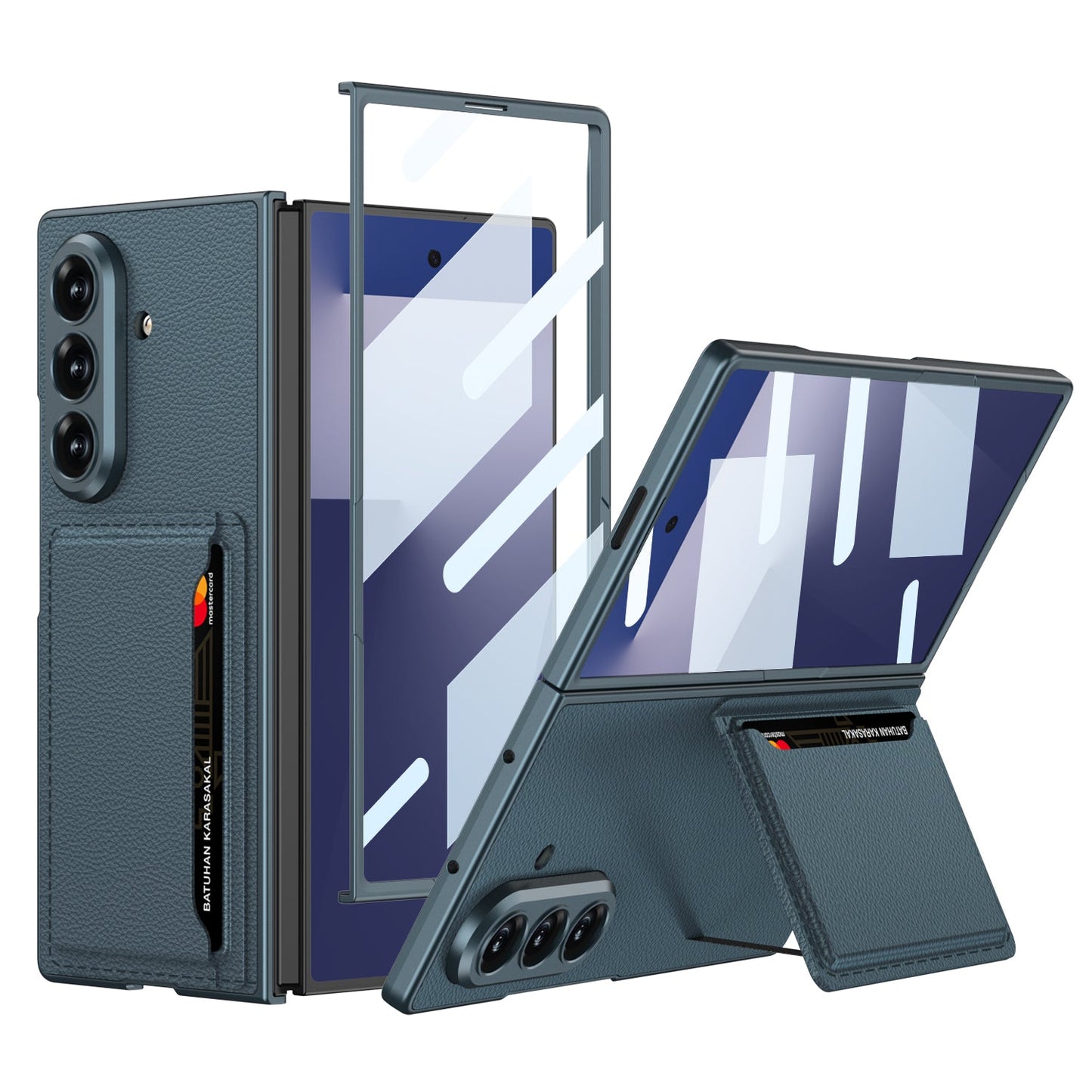 Card Bag Holder Tempered Film Integrated Leather Case for Galaxy Z Fold7