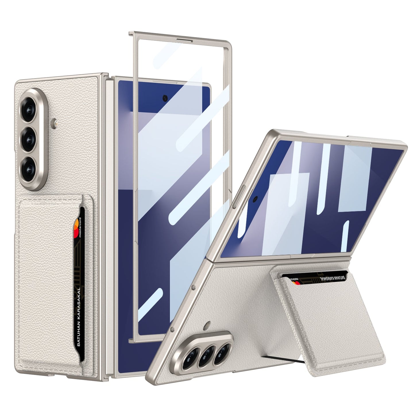 Card Bag Holder Tempered Film Integrated Leather Case for Galaxy Z Fold7