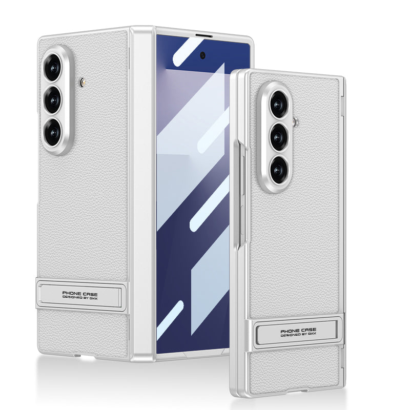 Magnetic Hinge Integrated Film Holder Leather Case for Galaxy Z Fold7