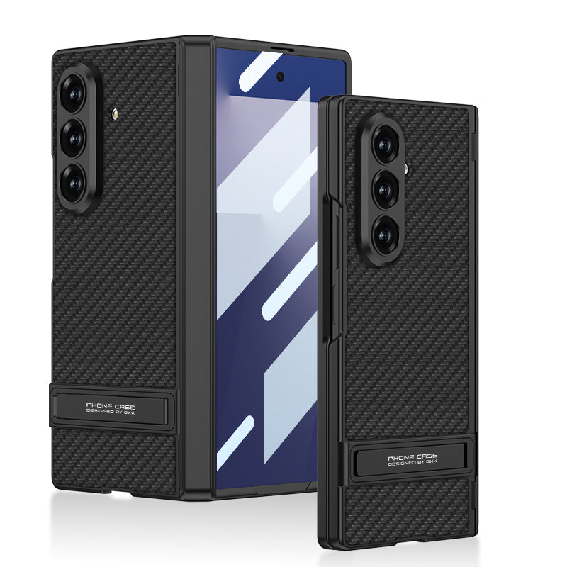 Magnetic Hinge Integrated Film Holder Leather Case for Galaxy Z Fold7