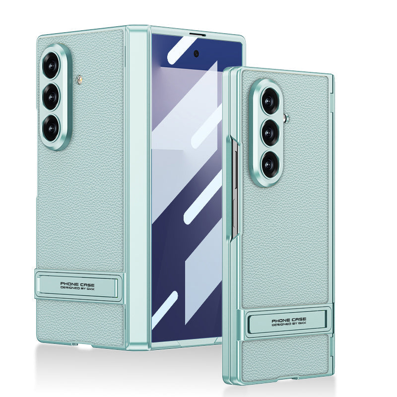 Magnetic Hinge Integrated Film Holder Leather Case for Galaxy Z Fold7