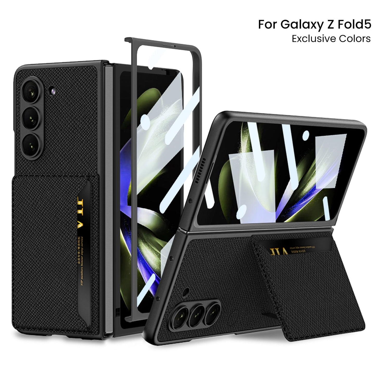 Card Bag Holder Tempered Film Integrated Leather Case for Galaxy Z Fold7