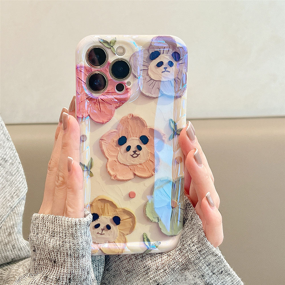 New Cute Oil Painting Flower iPhone Case