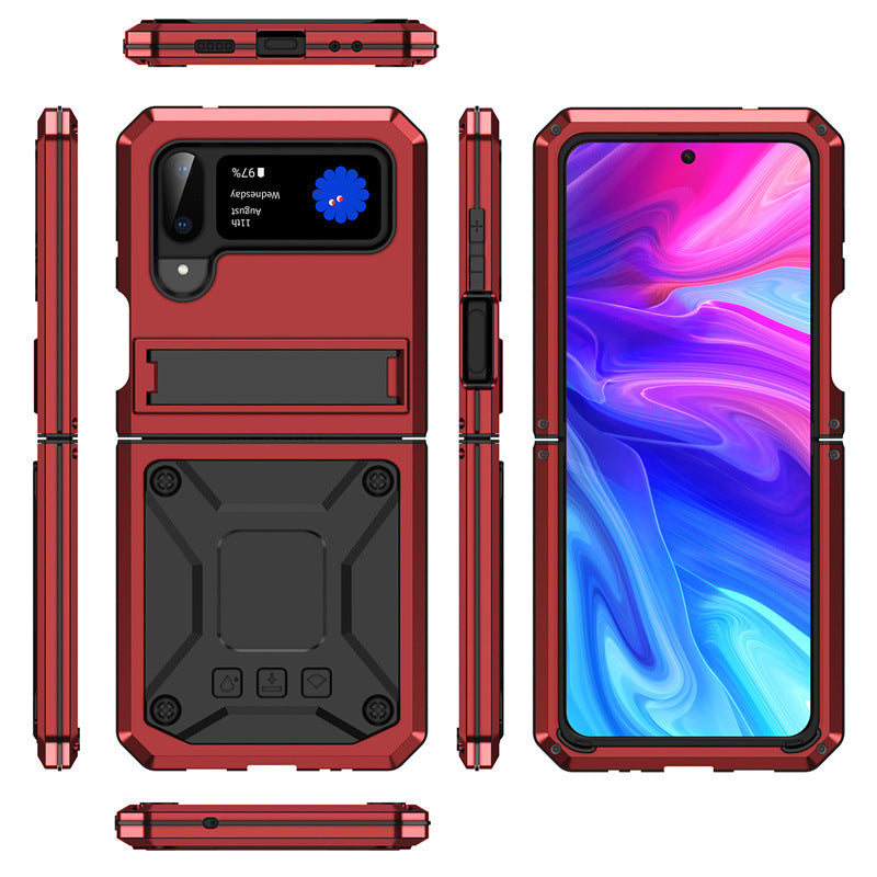 Metal Aluminum Alloy Shock Proof Military Grade Protection Case For Galaxy Z Flip3 / Flip4 - imhave
