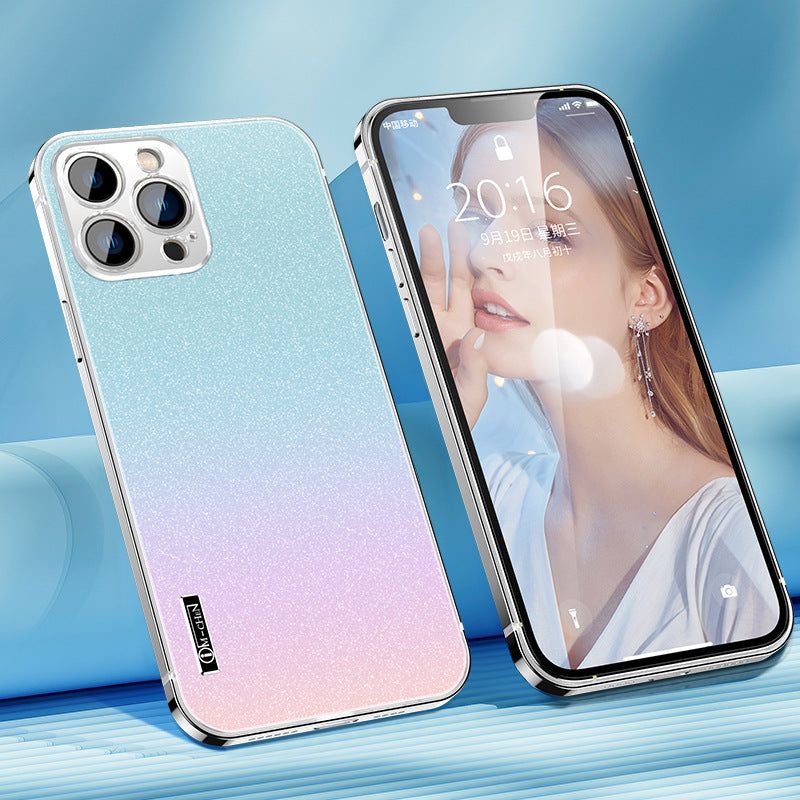 Metal Aluminum Alloy Case With Glitter For iPhone 13/14 Series - imhave