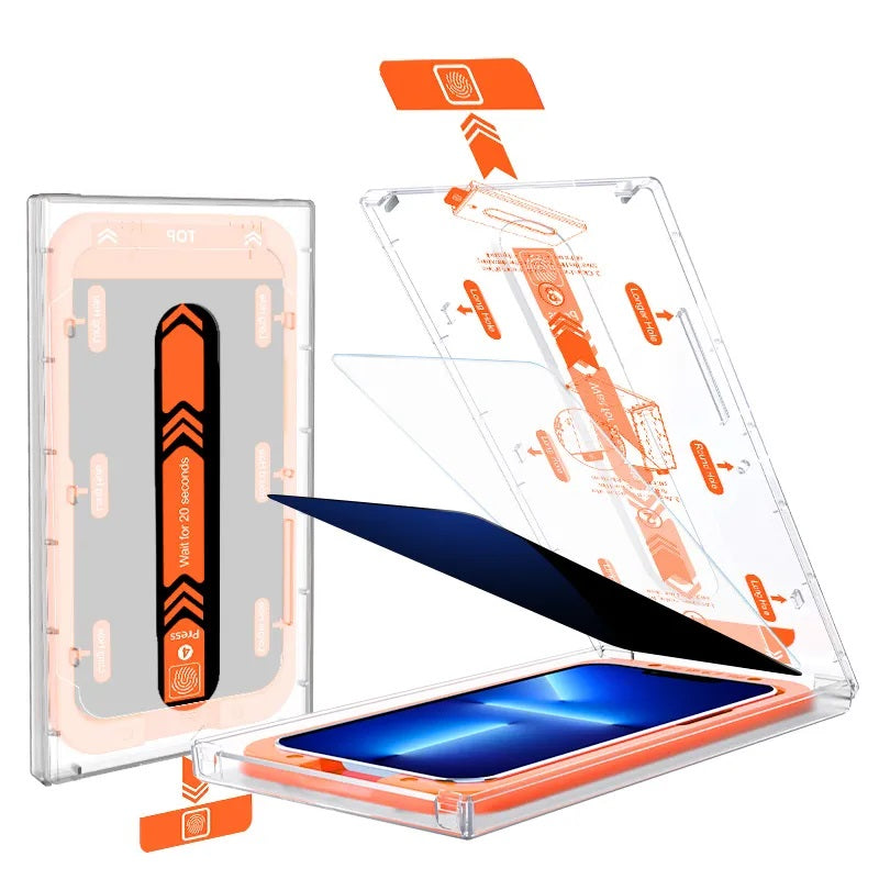 EASY-INSTALLED Ceramic HD/Privacy Transparent Screen Protector For iPhone