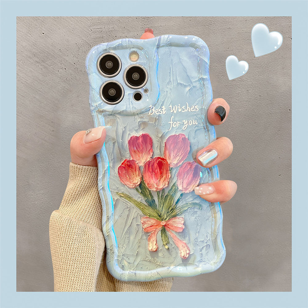 Premium Oil Painting Flower iPhone Case - imhave