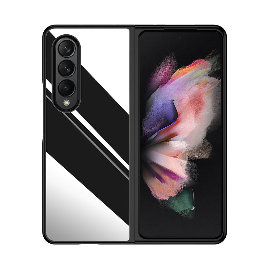 Stainless Steel Brushed Back Plate Phone Case For Samsung Z Fold3 / Fold4 - imhave