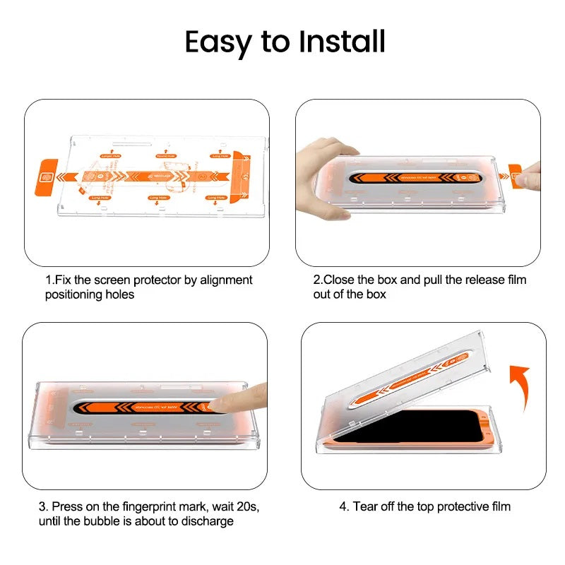 EASY-INSTALLED Ceramic HD/Privacy Transparent Screen Protector For iPhone