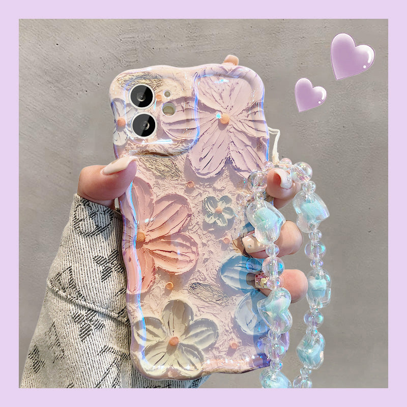 French Retro Oil Painting Flowers iPhone Case - imhave