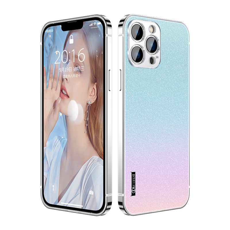 Metal Aluminum Alloy Case With Glitter For iPhone 13/14 Series - imhave