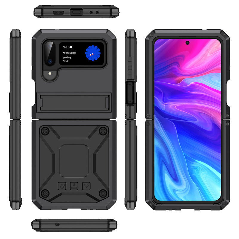 Metal Aluminum Alloy Shock Proof Military Grade Protection Case For Galaxy Z Flip3 / Flip4 - imhave