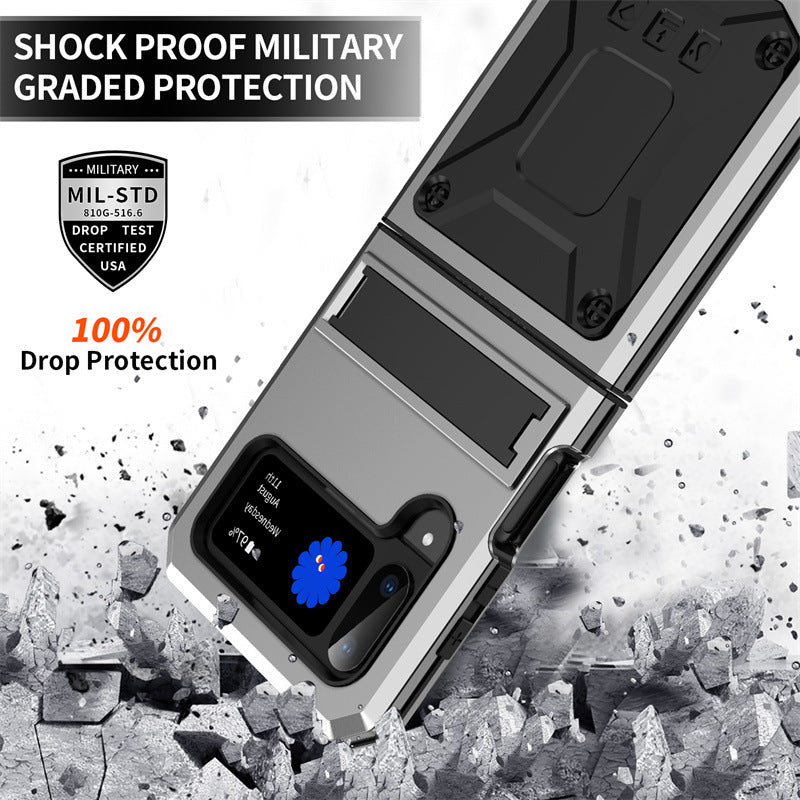 Metal Aluminum Alloy Shock Proof Military Grade Protection Case For Galaxy Z Flip3 / Flip4 - imhave