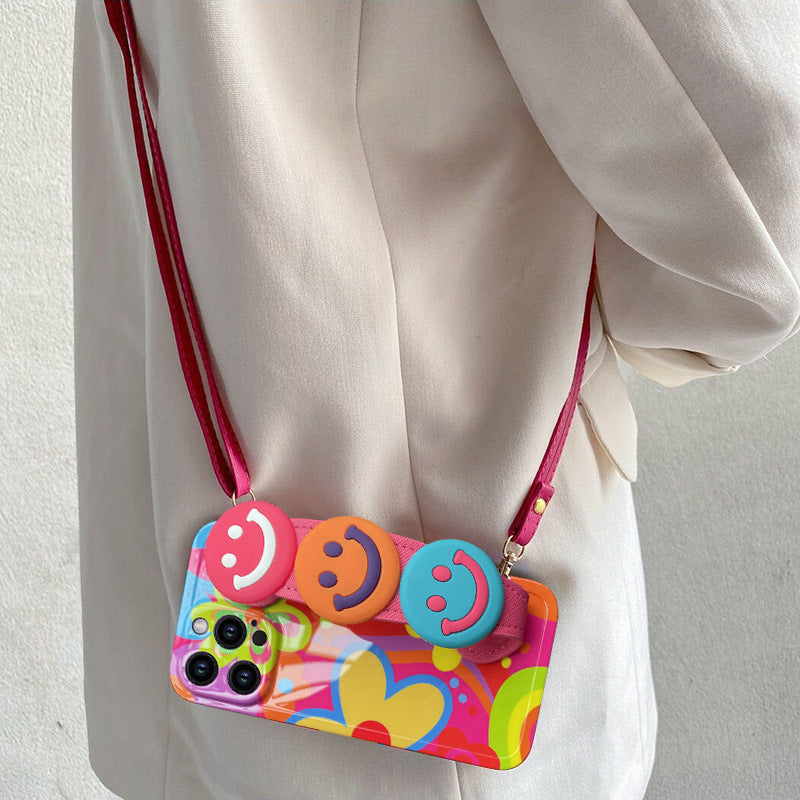 Ins Graffiti Oil Painting Small Yellow Flower iPhone Case - imhave