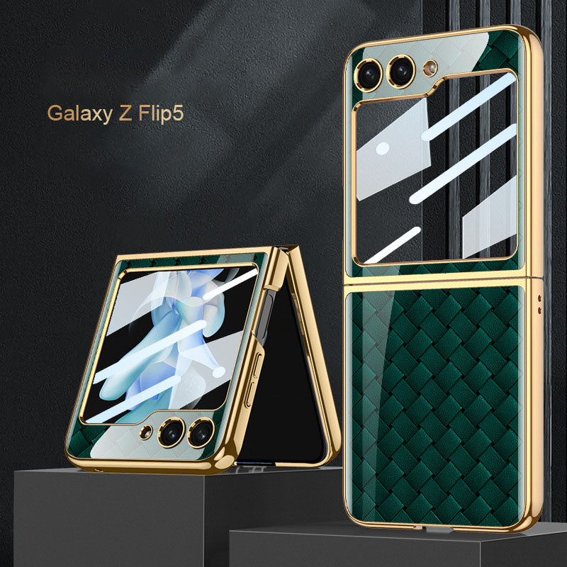 Electroplating All-inclusive Folding Screen For Samsung Galaxy Z Flip5 Case