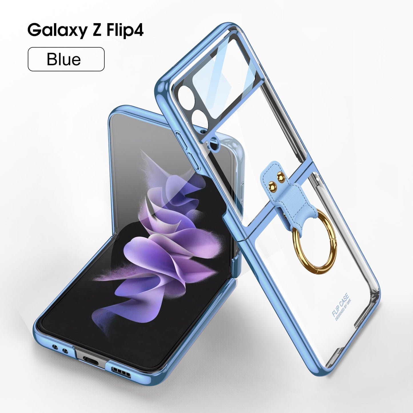 Phantom Plating Anti-drop Ring Bracket Case for Samsung Galaxy Z Flip 3/4/5