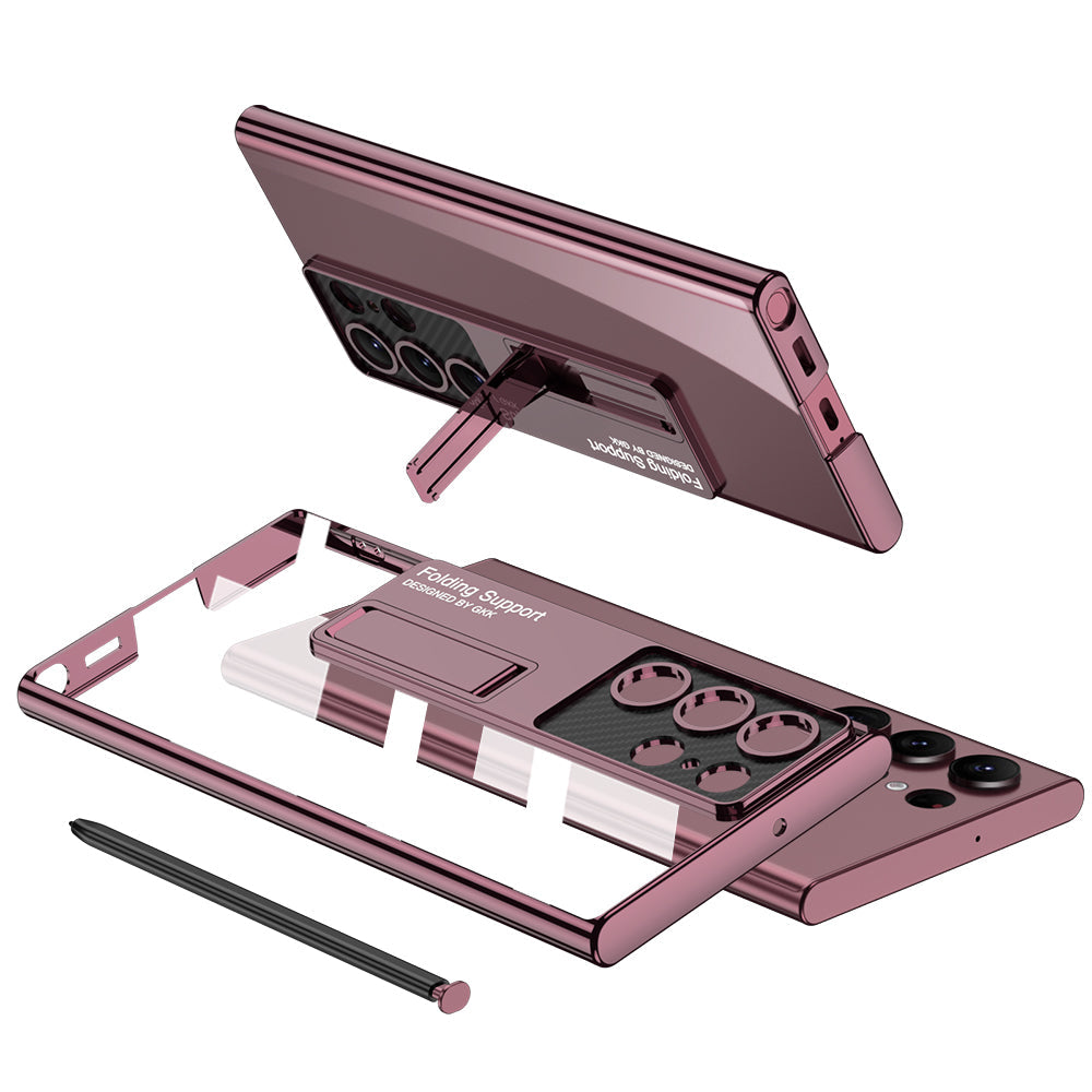 3 Level Adjustable Holder Plating Case for Samsung Galaxy S23 Ultra