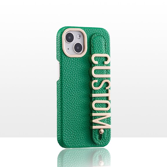 Custom Name Wristband Metal Gold Letters Leather Phone Case For iPhone 12 12 ProMax - imhave