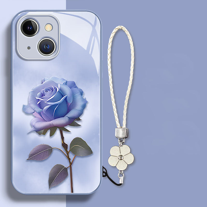 Advanced Purple Rose Liquid Glass iPhone Case