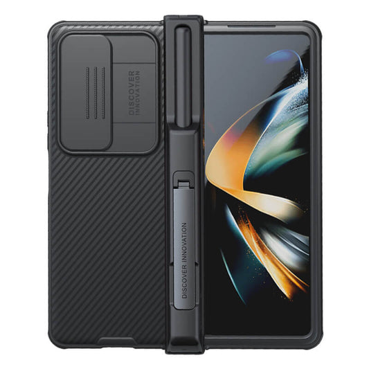 Samsung Galaxy Z Fold 4 5G CamShield Holder Case with S Pen Slot - GiftJupiter