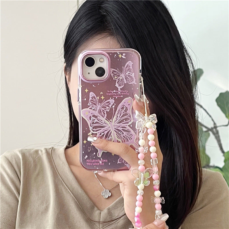 Electroplating Oil Painting Butterfly iPhone Case
