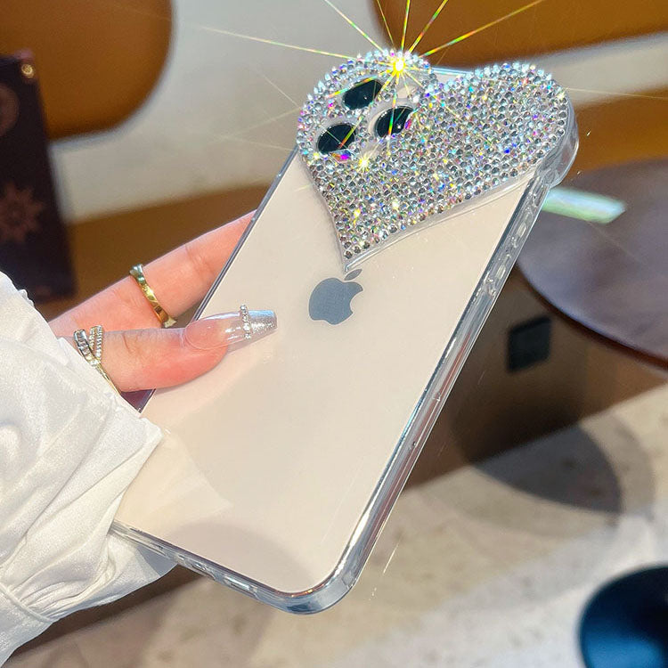 Advanced Luxury Rhinestone Heart iPhone Case