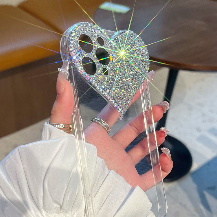 Advanced Luxury Rhinestone Heart iPhone Case