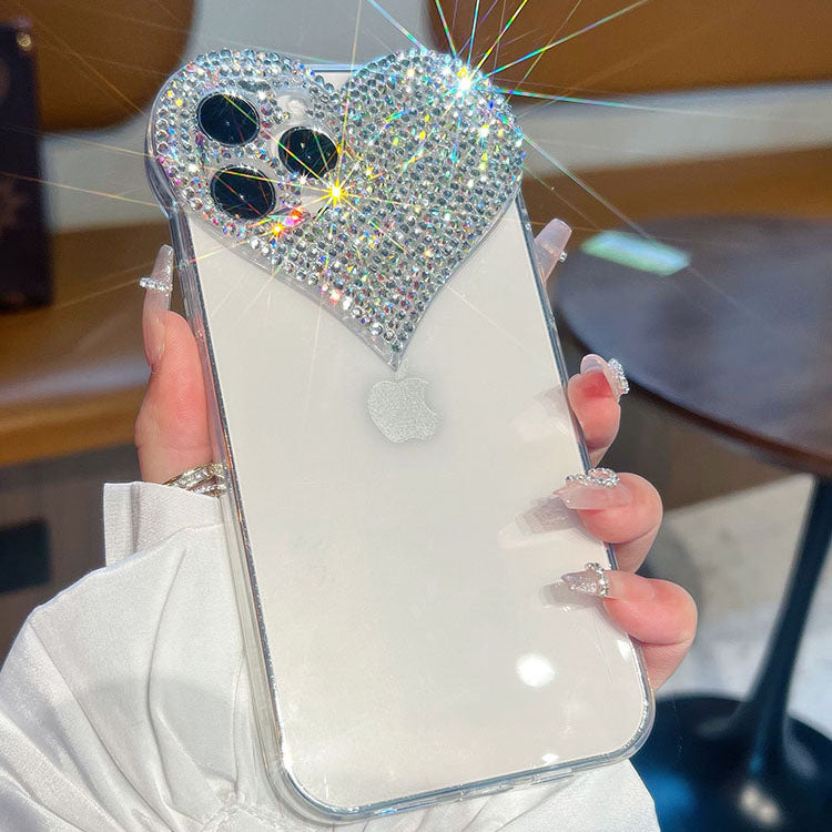 Advanced Luxury Rhinestone Heart iPhone Case